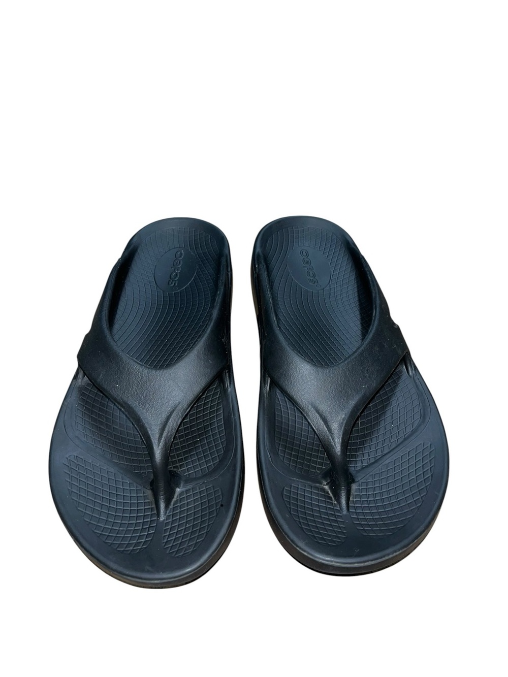 OOFOS Original Recovery Flip Flop Sandals Black Size Womens 8 Mens 6